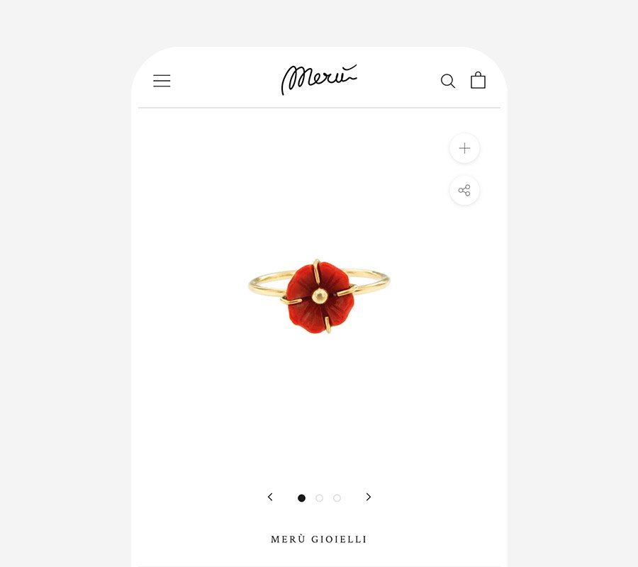 Merù gioielli sviluppo web